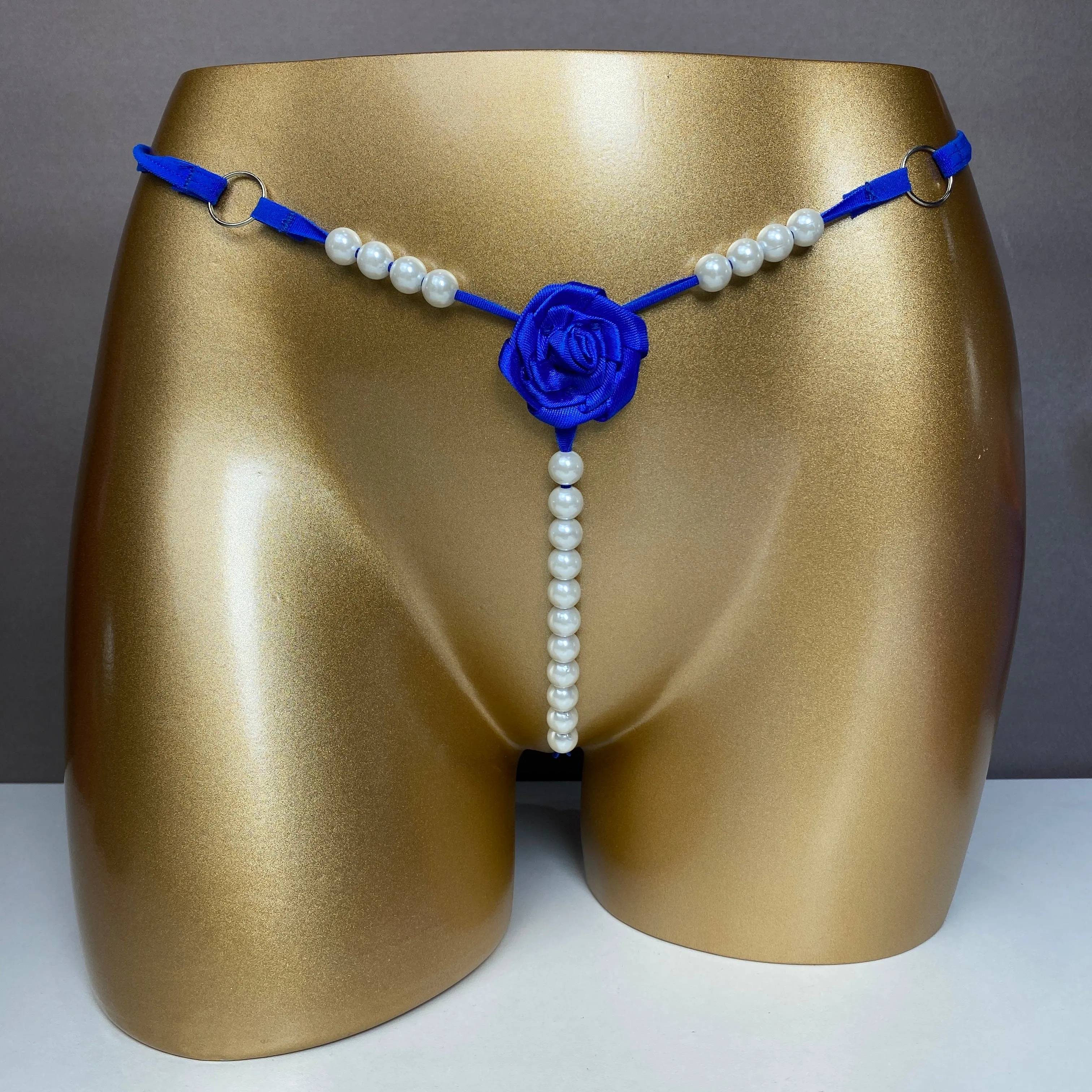 3 Pack Women's Underwear G-String with Pearls Ball Sexy Briefs Lingerie