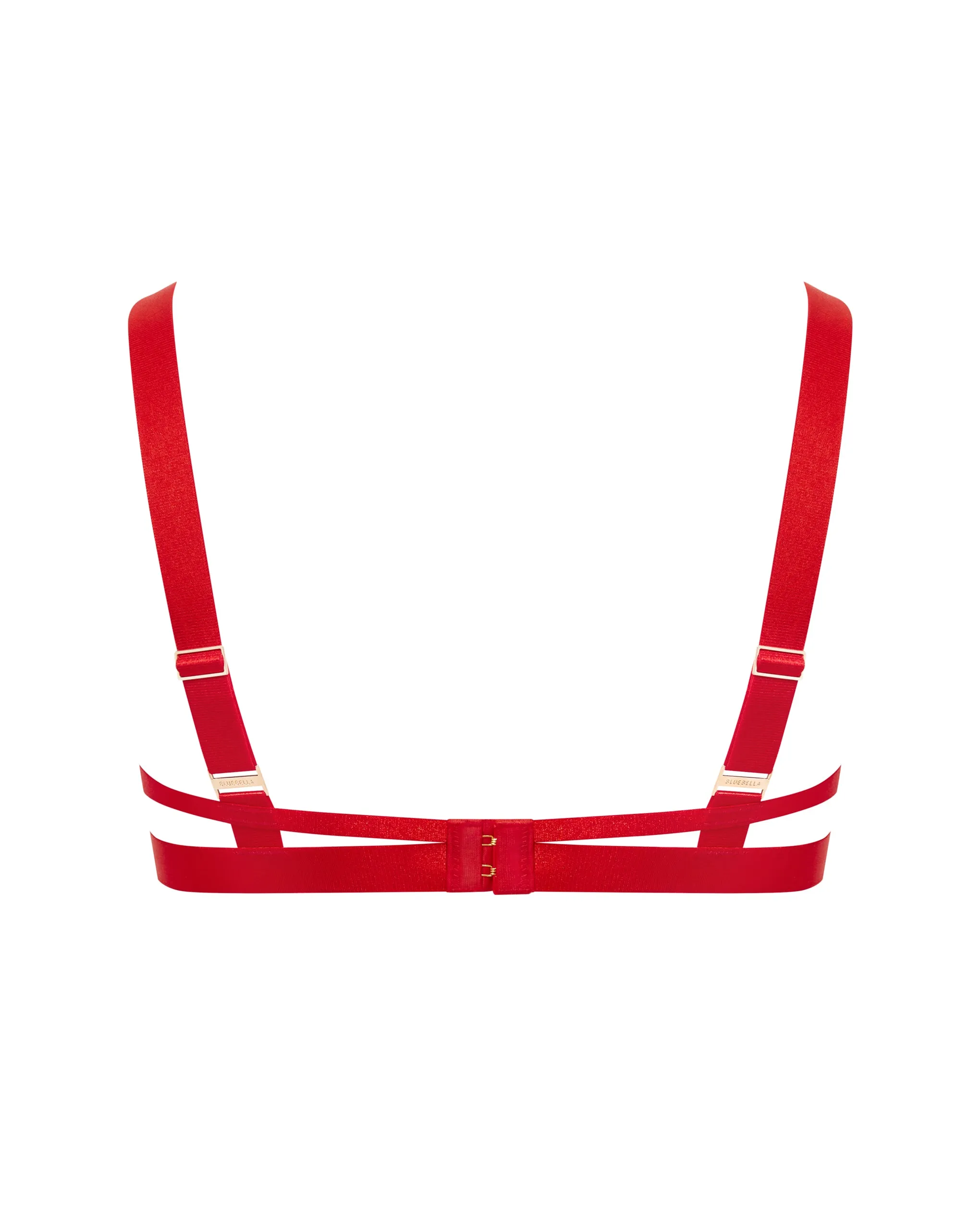 Ariana Satin Strappy Bra Red