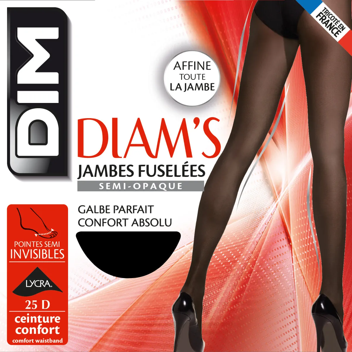 Black Diam's Jambes Fuseles 25 leg shaper tights