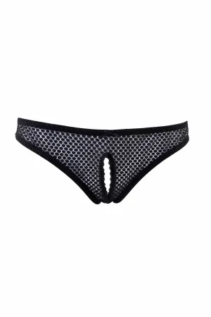Carlota Black Tulle Ouvert Brief