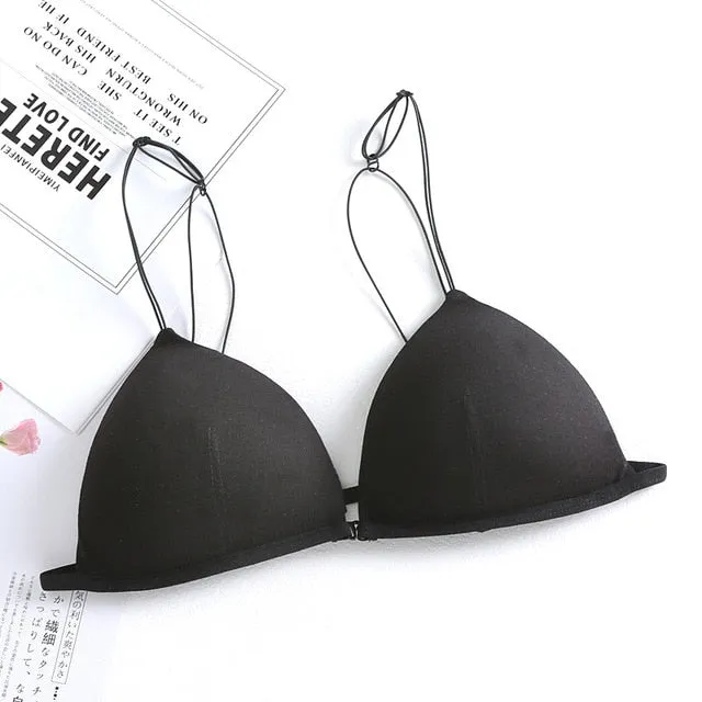 DeRuiLaDy Sexy Lingerie Seamless Front Closure Bra Wireless Push Up Bras For Women Soutien gorge Backless Comfortable Bralette