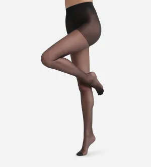 Diam's Voile Galb 22 sheer shaping tights in black