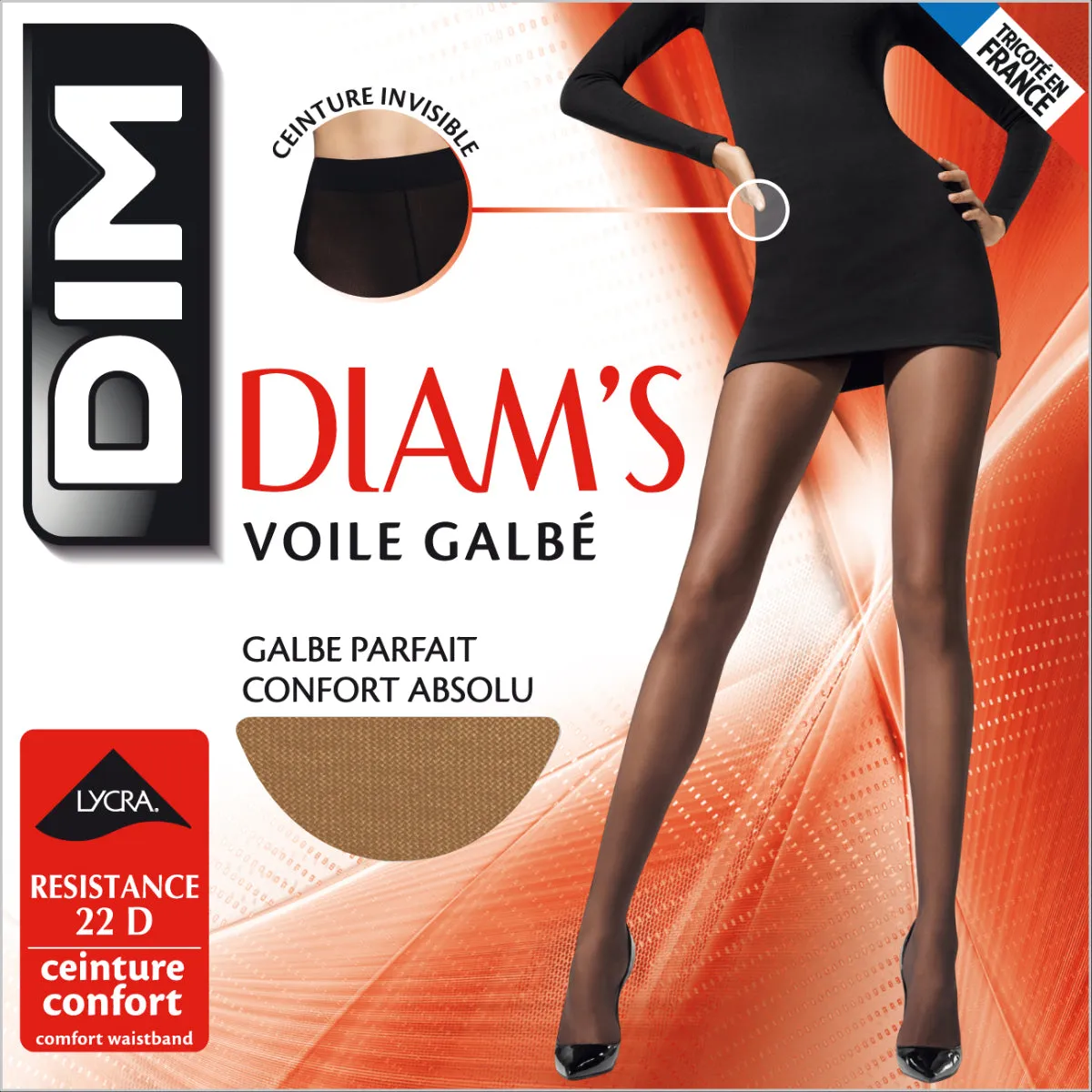 Diam's Voile Galb 22 sheer shaping tights in dawn
