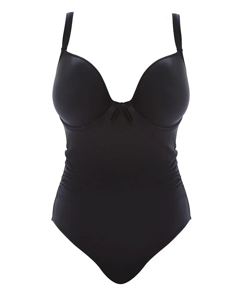 Freya Deco AS3870 Black Underwire Molded  One Piece SwimSuit