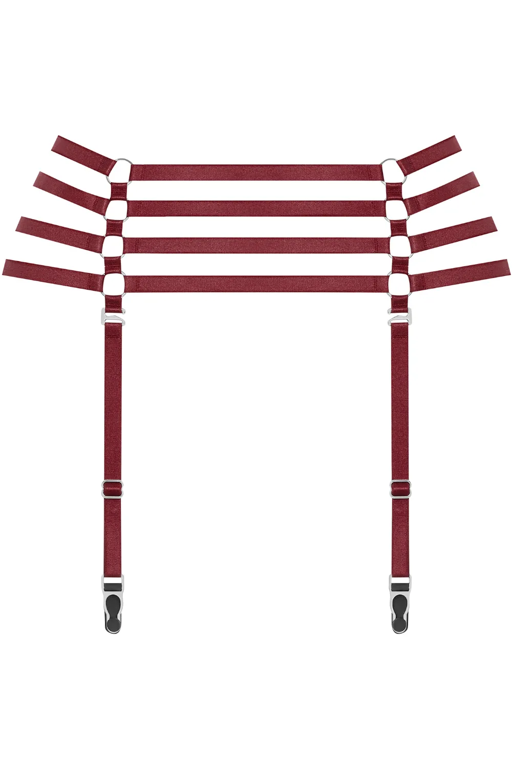 Les Ftiches Suspender Belt Burgundy