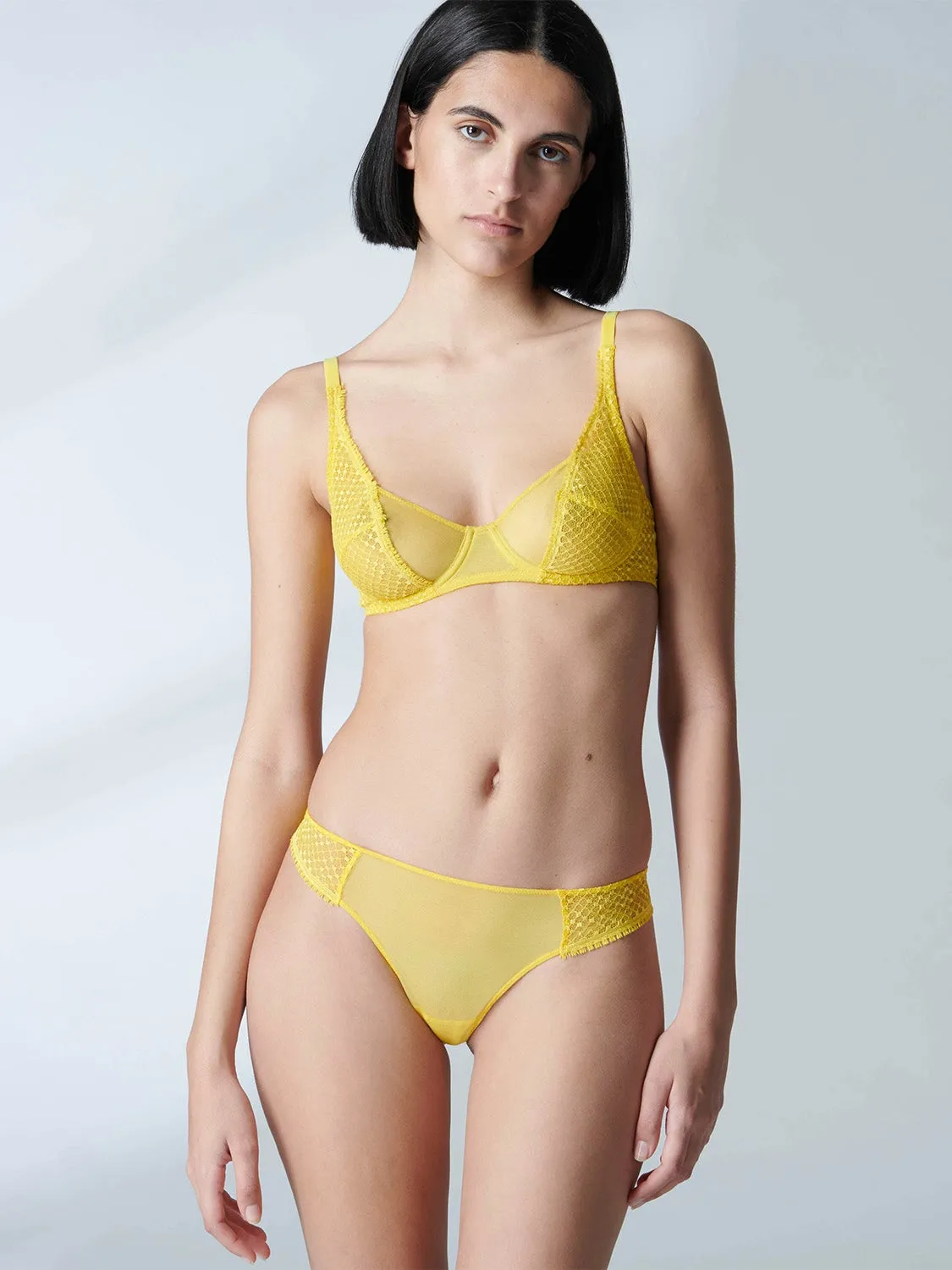 Manon Underwire Plunge - Chrome Yellow