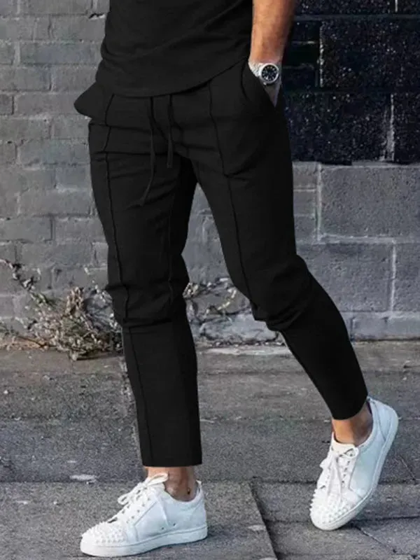 Men Sleek Casual Jogger Two-Piece Set