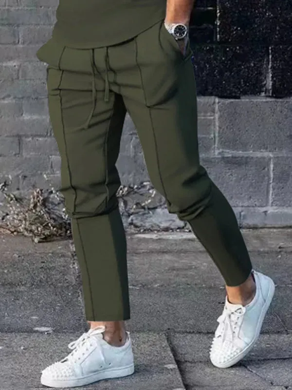 Men Sleek Casual Jogger Two-Piece Set