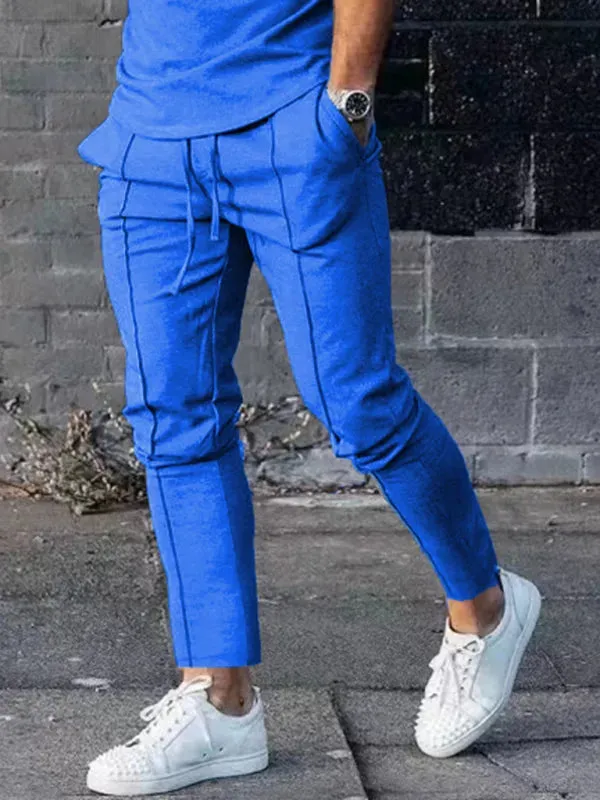 Men Sleek Casual Jogger Two-Piece Set