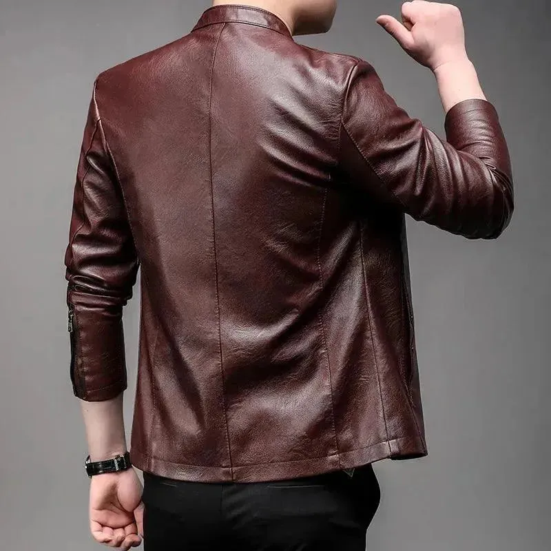 Modern Slim Fit Men Leather Jacket