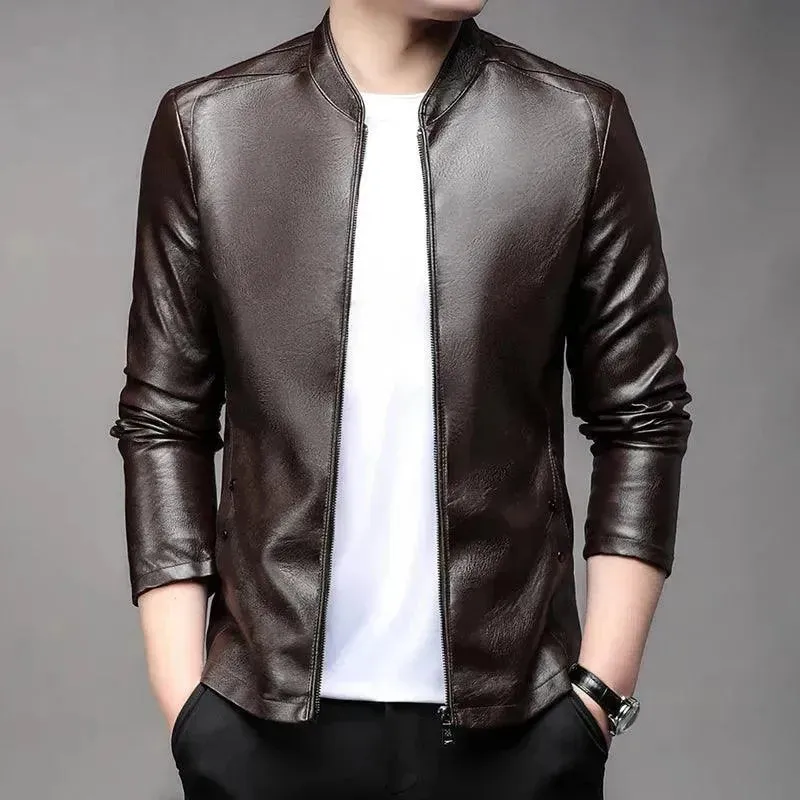 Modern Slim Fit Men Leather Jacket