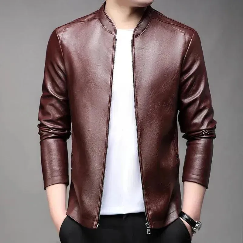Modern Slim Fit Men Leather Jacket
