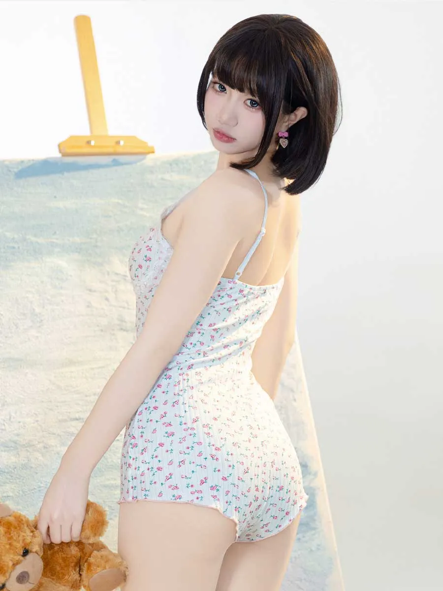 Naughty Ditsy Floral Print Bodysuit