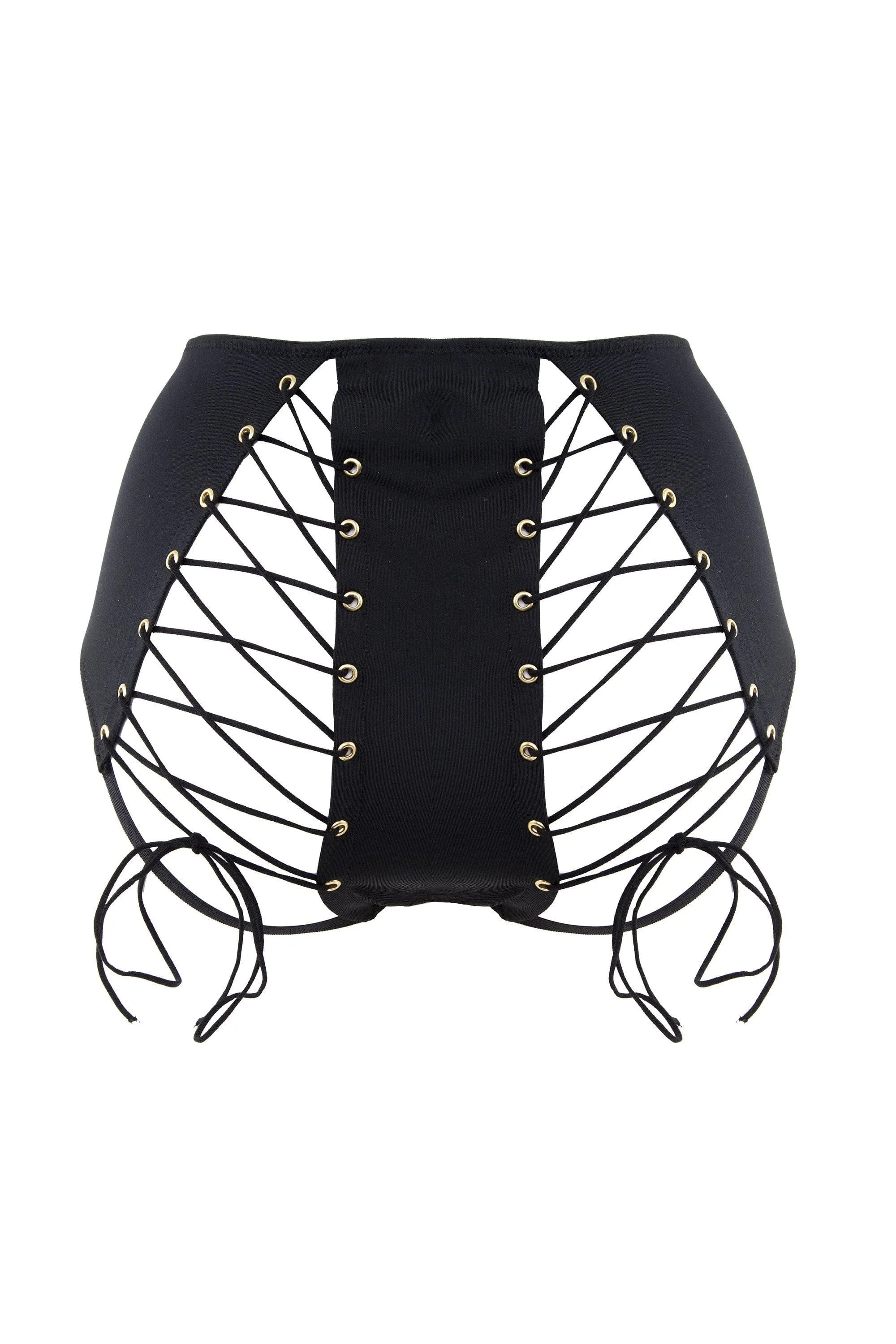 Peek & Beau Callie Lace Up Highwaist Brief Curve
