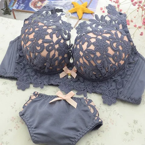 Push Up Bra Set Sexy Lingerie Underwear Women Lingerie Set Bra Bralette Panties Underwear Women Brand intimates Bra and Briefs
