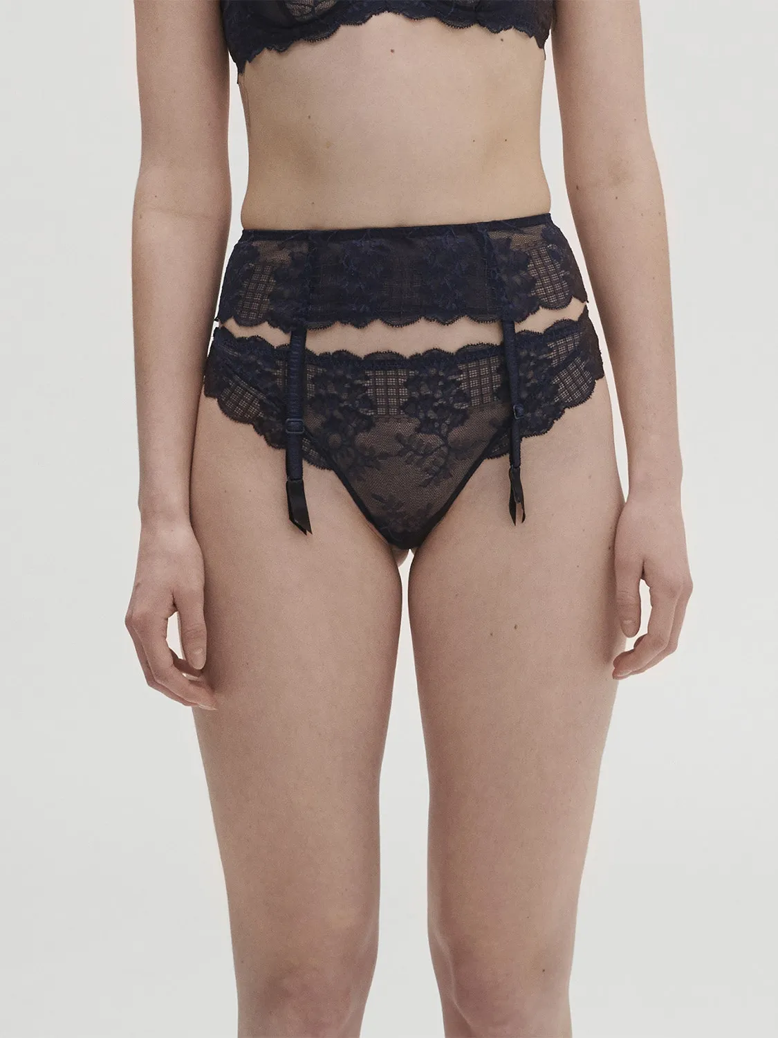 Reve Suspender Belt - Cosmic Blue