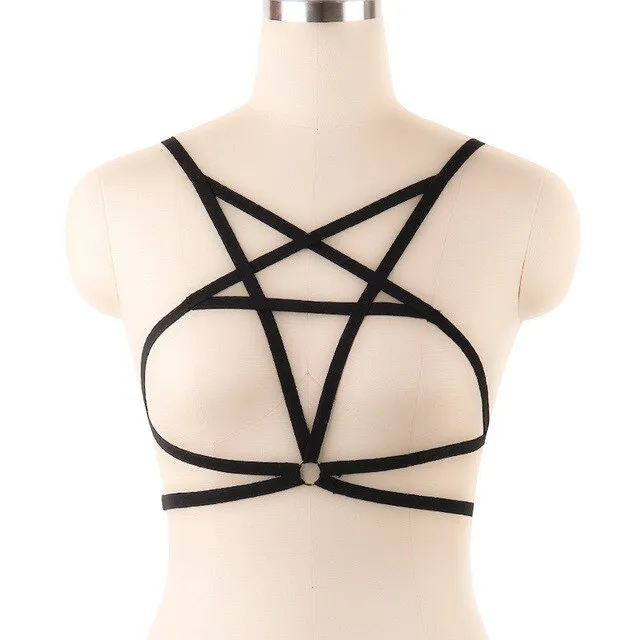 Sexy Lingerie Bra Bandage Open Cup Bra Bust Chest Line Plus Size Lingerie Erotic Underwear Porn Costumes Feminine Wire Cage