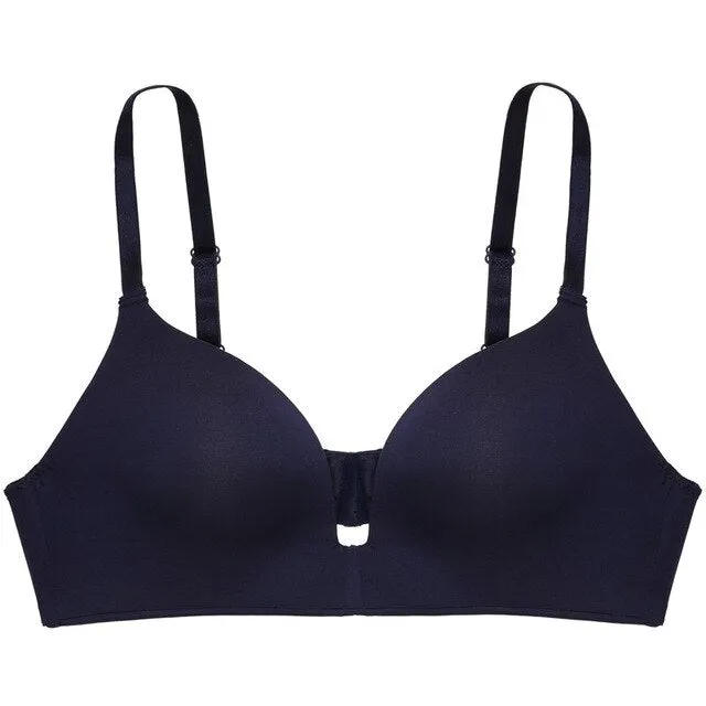 Sexy Lingerie Underwear Women Ultra-thin Wire Free Bra Seamless Bralette Comfortable Breathable Wrapped Chest Casual Bra Black