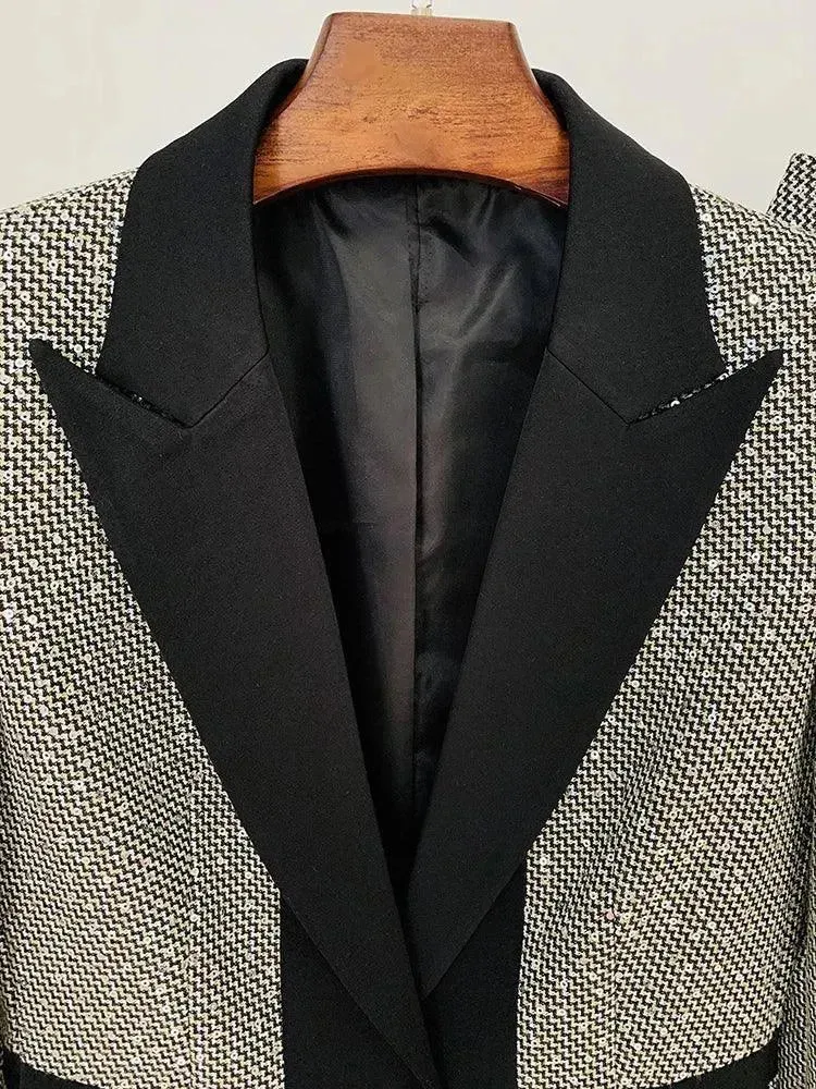 Sleek Women Pant Suit. Sequin