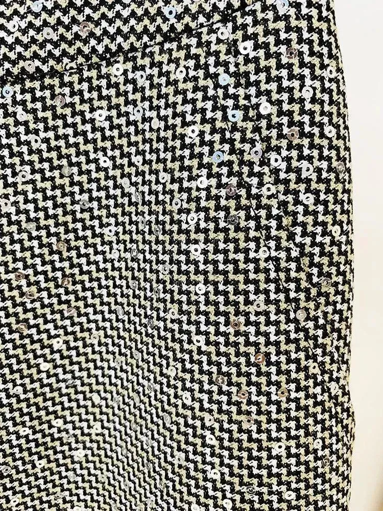 Sleek Women Pant Suit. Sequin