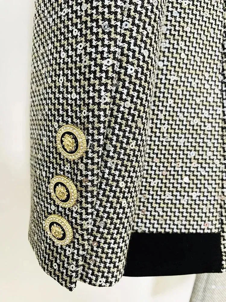Sleek Women Pant Suit. Sequin