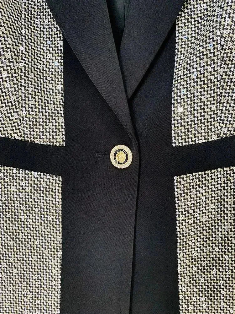 Sleek Women Pant Suit. Sequin