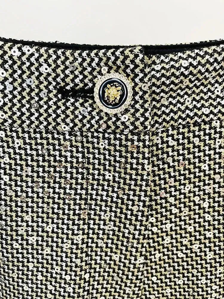 Sleek Women Pant Suit. Sequin