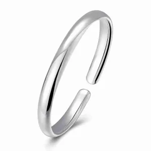 style 925 Sterling Silver charms bangle Smooth Women Wedding Bracelet men jewelry HBB 42 ELY