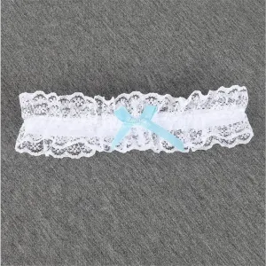 Women Bow Leg Ring Sexy Lingerie Lace Floral Garter Belt Bowknot Leg Loop Wedding Garters Bridal Cosplay Fashion Stocking